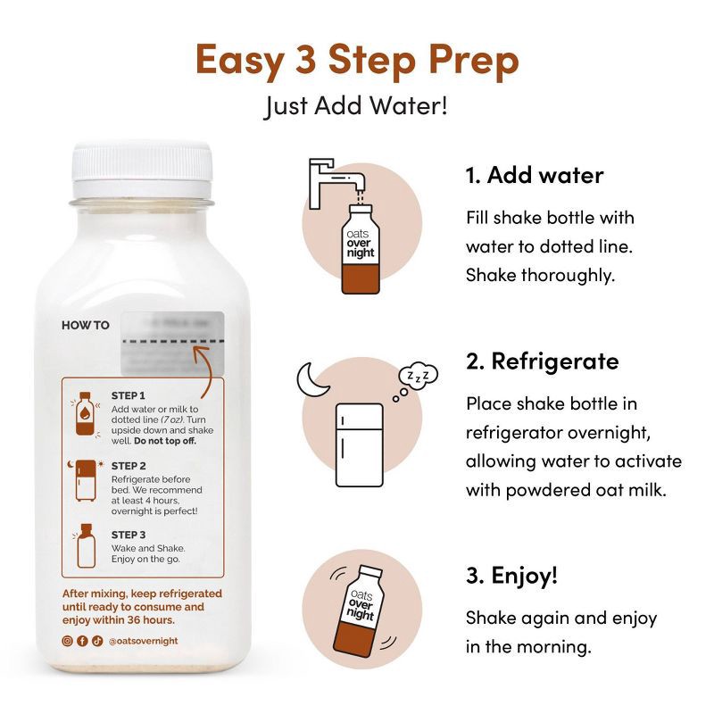 slide 6 of 7, Oats Overnight Chocolate Peanut Butter Breakfast Shake - 8.8oz/4ct, 8.8 oz, 4 ct