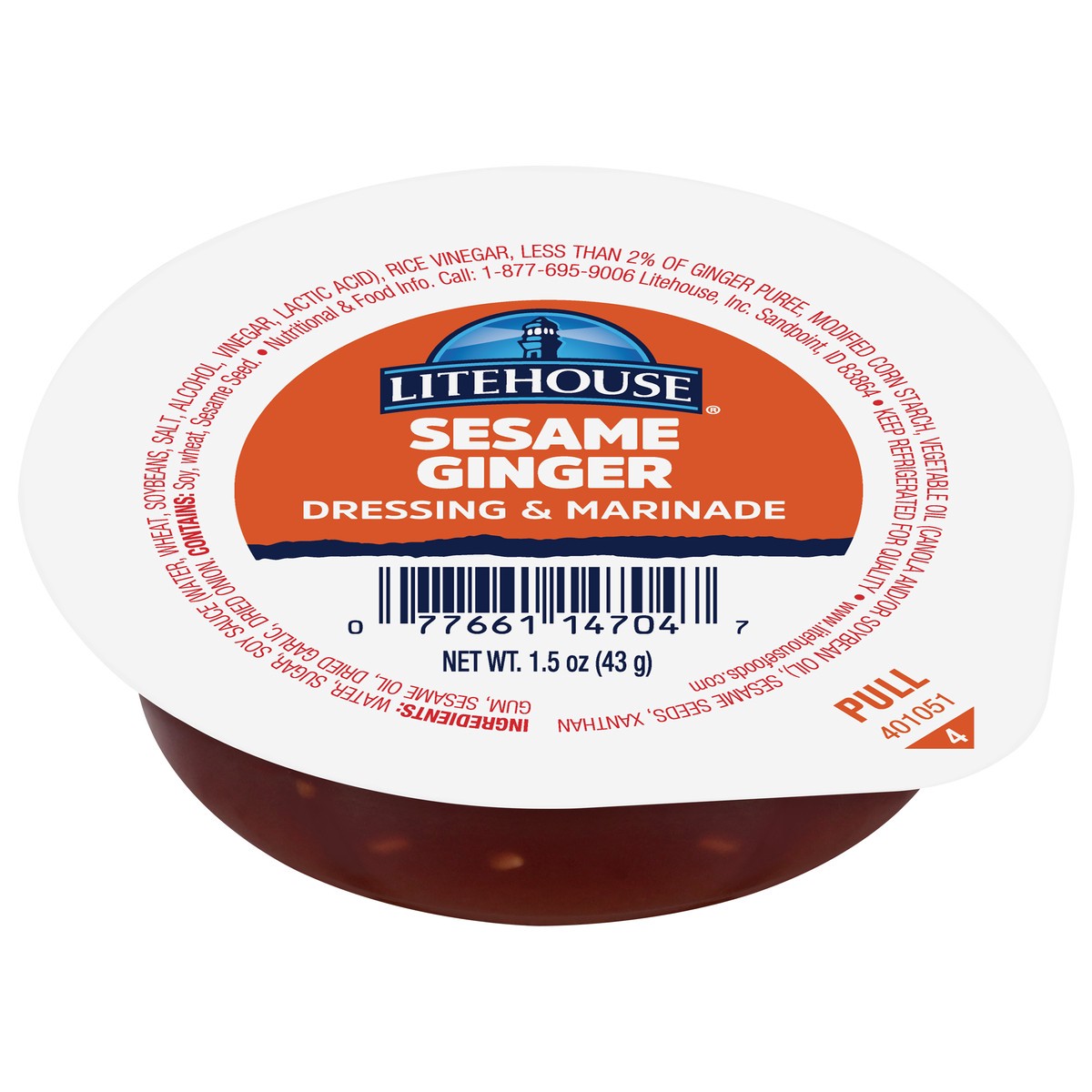 slide 1 of 8, Litehouse Sesame & Ginger Dressing & Marinade 1.5 oz, 1.5 oz