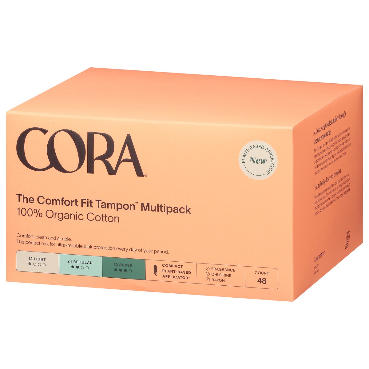 Cora Multipack Compact Applicator Tampons Multipack 48 ea 48 ct | Shipt