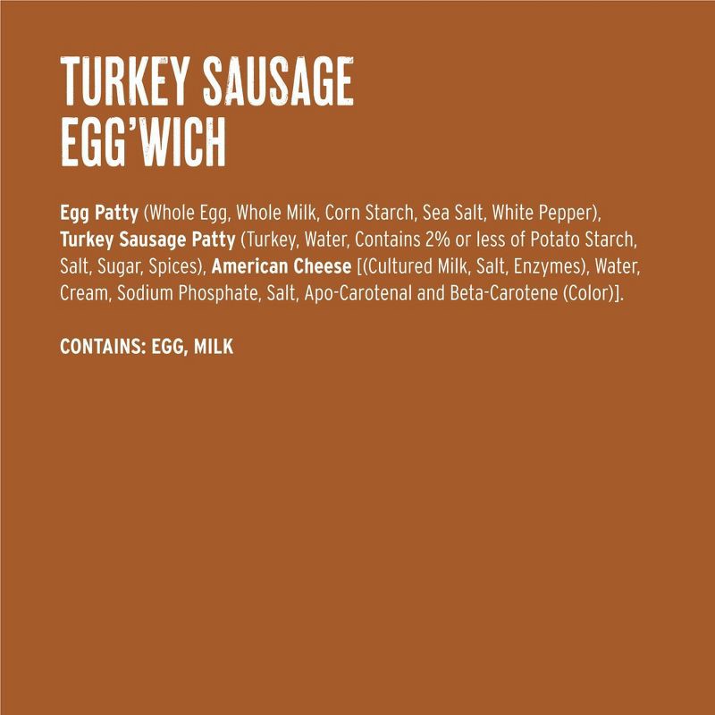 slide 8 of 9, Red's All Natural Frozen Gluten Free Turkey Sausage Egg'wich - 7.8oz/2ct, 7.8 oz, 2 ct