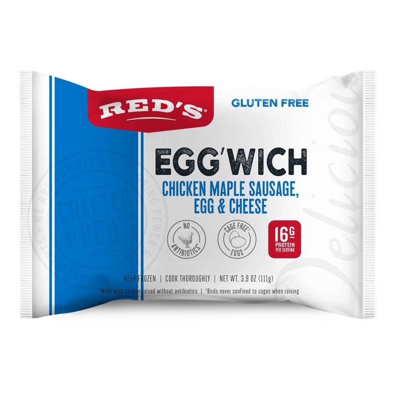 slide 2 of 8, Red's All Natural Frozen Maple Sausage Egg-wich - 7.8oz/2ct, 7.8 oz, 2 ct