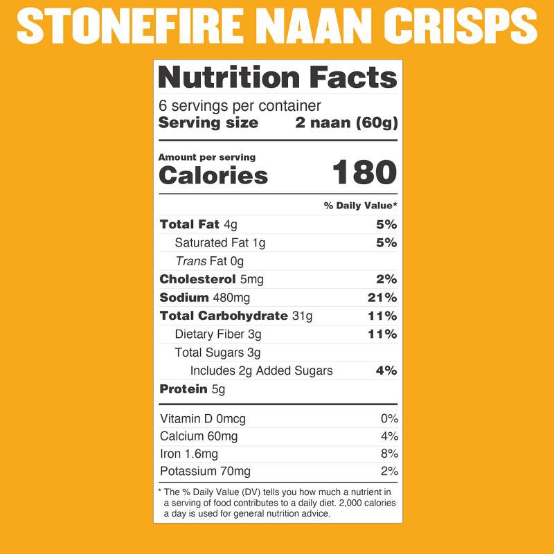 slide 5 of 8, Stonefire Sea Salt Naan Crisps - 6oz, 6 oz