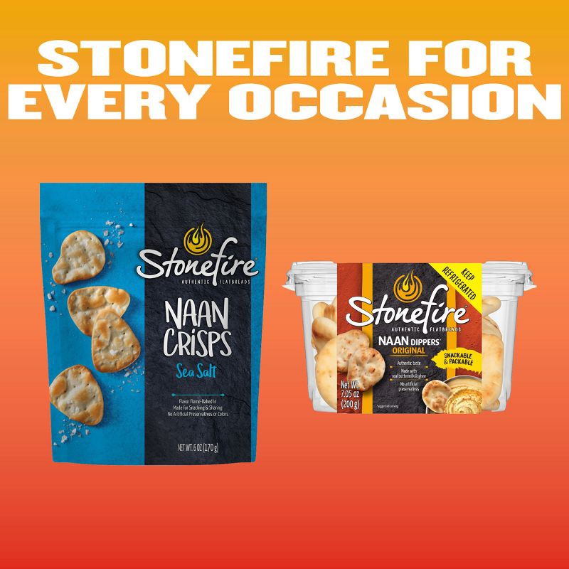 slide 7 of 8, Stonefire Sea Salt Naan Crisps - 6oz, 6 oz