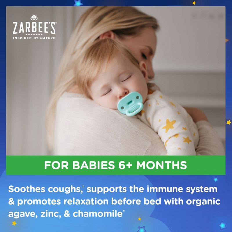 slide 5 of 12, Zarbee's Baby Cough Syrup and Immune with Agave Night Time - 2oz, 2 oz