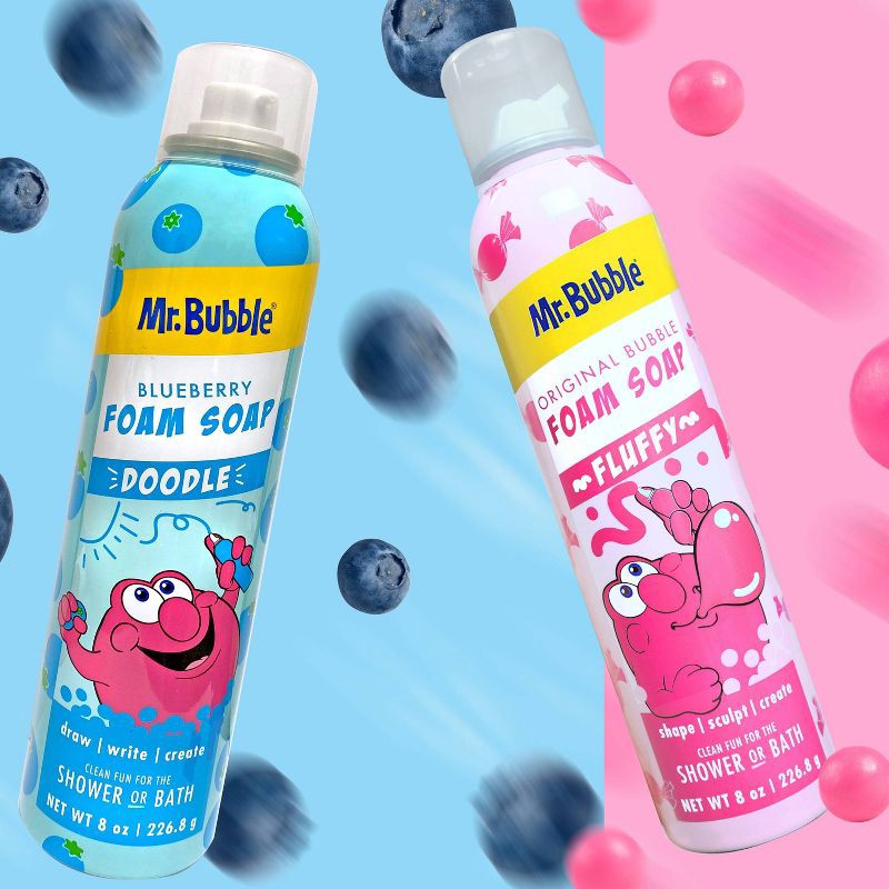 slide 3 of 9, Mr. Bubble 2pk Twin Foam Soap - Blueberry/Original Bubble - 16 fl oz, 2 ct, 16 fl oz