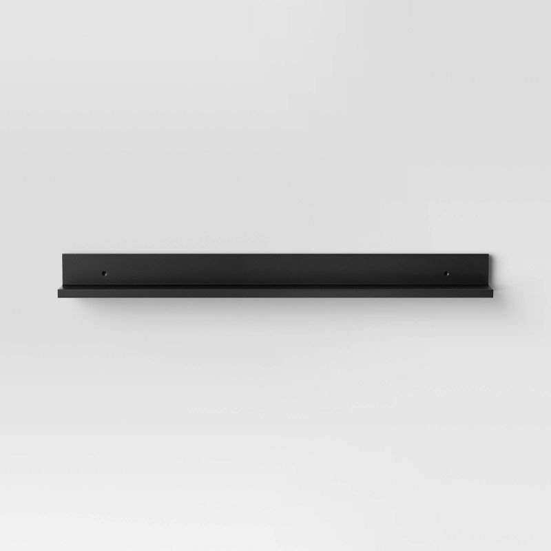 slide 3 of 3, 30" Wall Shelf Picture Ledge Black - Room Essentials™, 1 ct