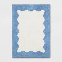 4'x5'6" Wave Kids' Rug Blue - Pillowfort™