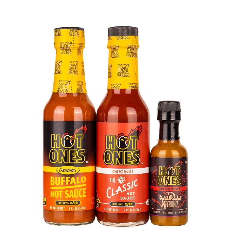 slide 2 of 8, Hot Ones Trio Pack Hot Sauce - 11.7 fl oz, 11.7 fl oz