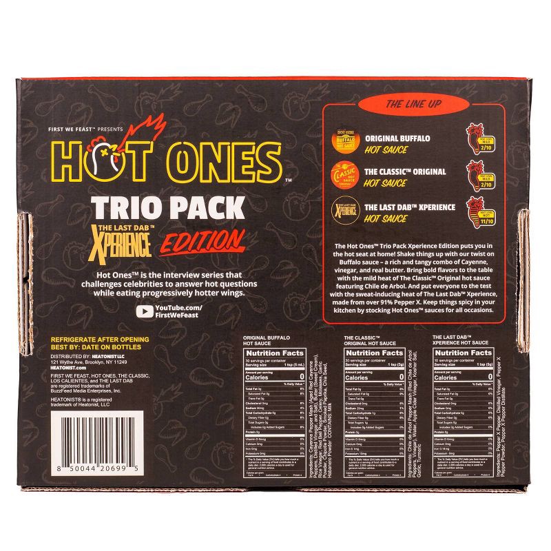 slide 3 of 8, Hot Ones Trio Pack Hot Sauce - 11.7 fl oz, 11.7 fl oz