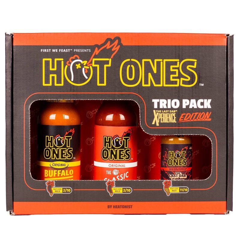 slide 1 of 8, Hot Ones Trio Pack Hot Sauce - 11.7 fl oz, 11.7 fl oz