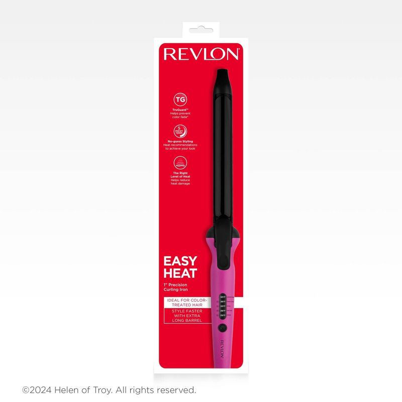 slide 2 of 8, Revlon Easy Heat Precision Hair Curling Iron - 1", 1 ct