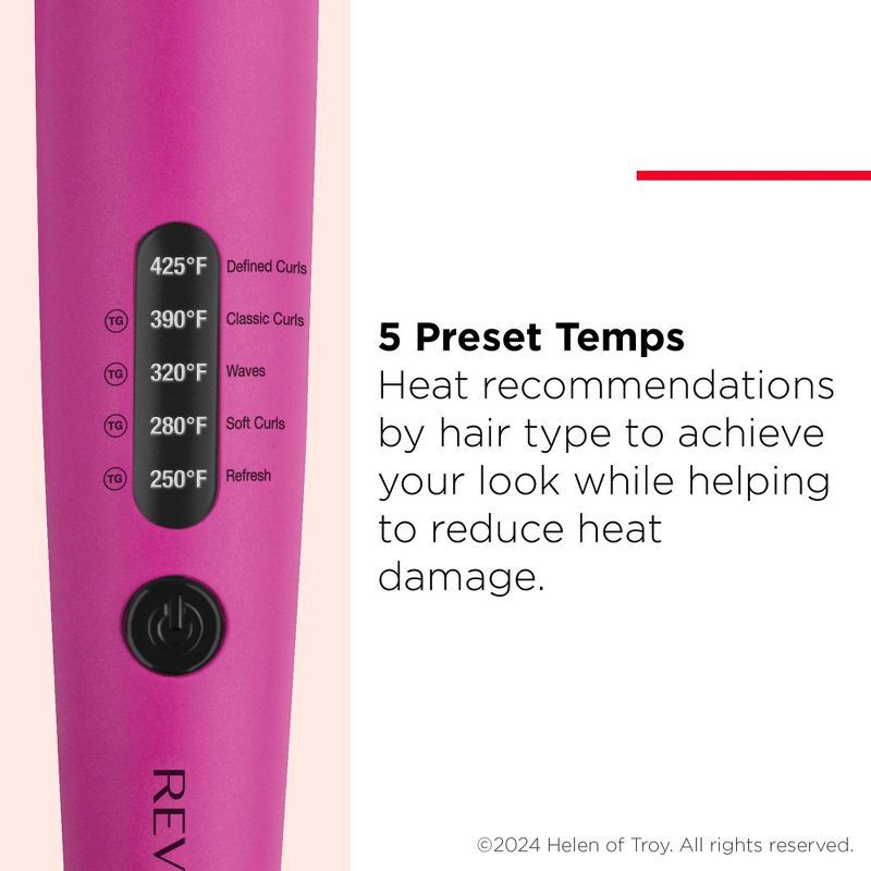slide 6 of 8, Revlon Easy Heat Precision Hair Curling Iron - 1", 1 ct