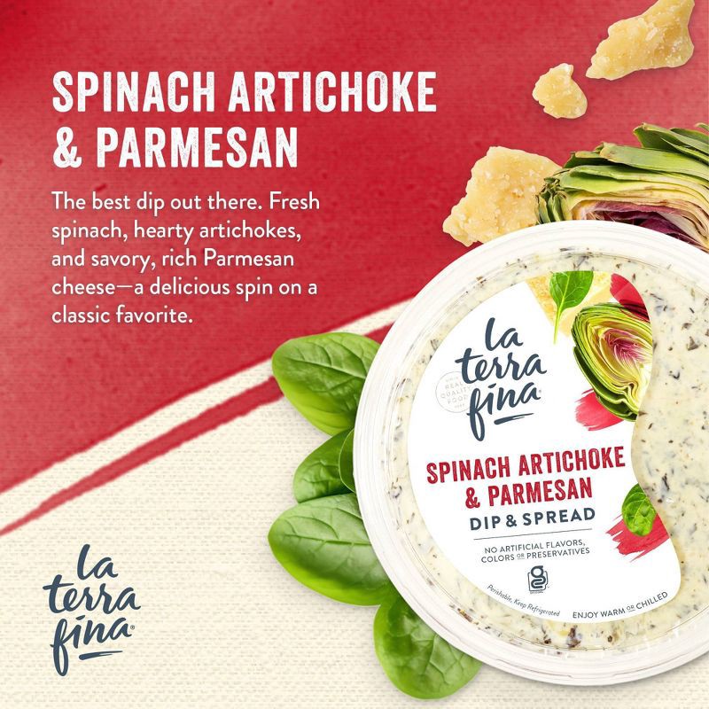 slide 2 of 6, La Terra Fina Spinach Artichoke & Parmesan Dip - 10oz, 10 oz