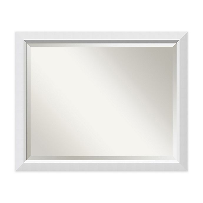 slide 1 of 6, Amanti Art Blanco Bathroom Vanity Mirror - White, 32 in x 26 in