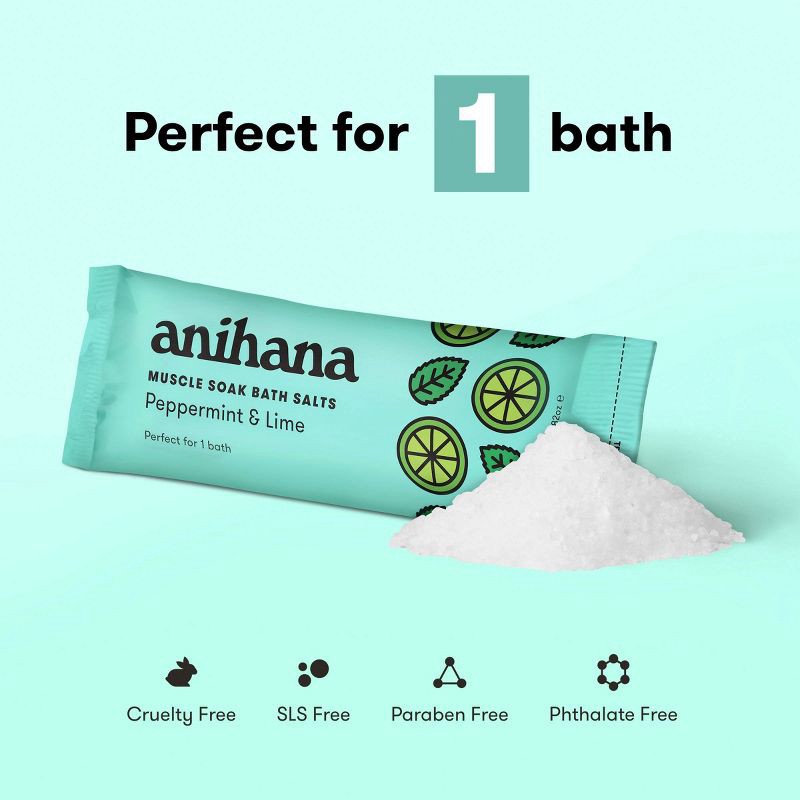 slide 5 of 6, anihana Bath Salt - Peppermint & Lime, 1 ct