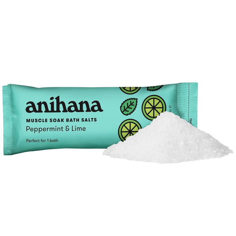 slide 1 of 6, anihana Bath Salt - Peppermint & Lime, 1 ct