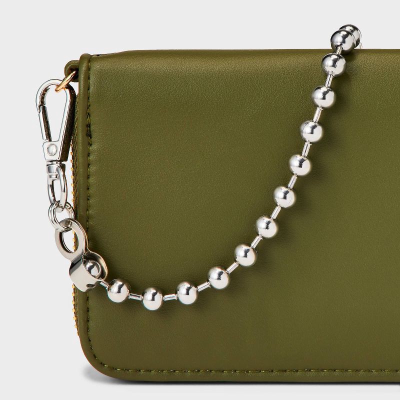 slide 3 of 4, Ball Chain Wristlet Handbag Strap - A New Day™ Silver: Lobster Claw Clasp, Iron & Zinc Alloy, Solid Pattern, 1 ct