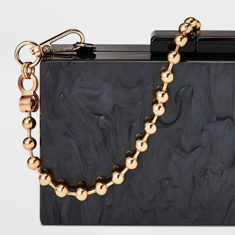 slide 4 of 5, Ball Chain Shoulder Handbag Strap - A New Day™ Gold: Purse Chain Accessory, Lobster Claw Clasp, Iron & Zinc Alloy, 33.5" Length, 1 ct