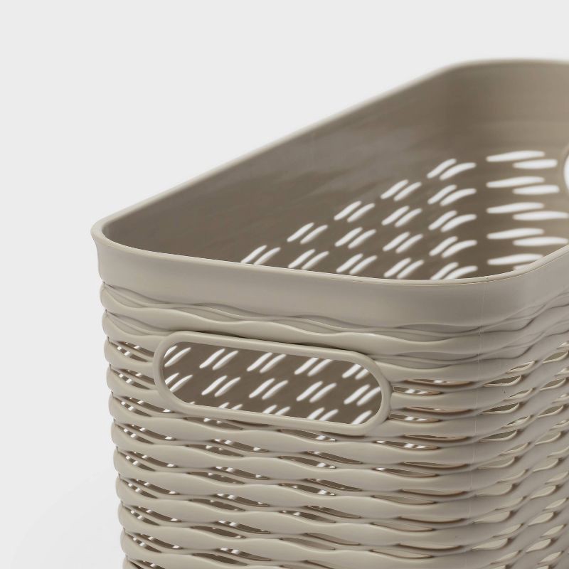 slide 4 of 5, 3pk Wave Assorted Decorative Basket Gray 5L Narrow 2c - Brightroom™, 3 ct, 5 liter