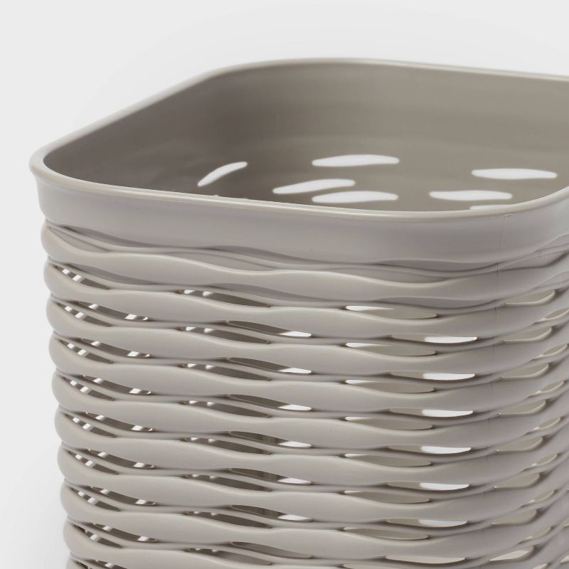 slide 3 of 5, 4pk Wave Decorative Basket Mini Gray - Brightroom™, 4 ct
