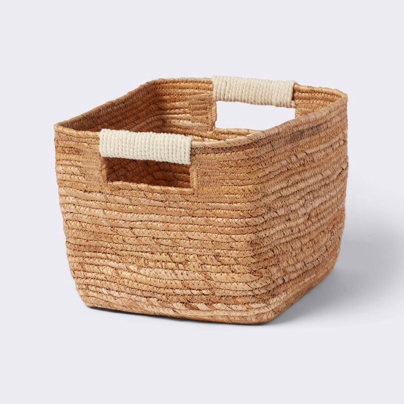 slide 1 of 4, Woven Rectangular Banana Sewing Basket - Brightroom™, 1 ct