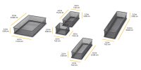 slide 12 of 13, Whitmor Mesh Gray Drawers Organizers 1 ea, 1 ct