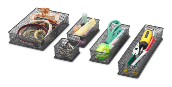 slide 6 of 13, Whitmor Mesh Gray Drawers Organizers 1 ea, 1 ct