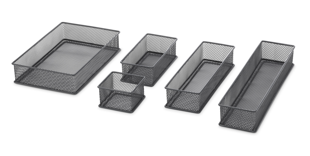 slide 1 of 13, Whitmor Mesh Gray Drawers Organizers 1 ea, 1 ct