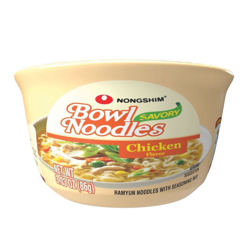 slide 3 of 4, NongShim Chicken Flavor Savory Noodle Bowl - 3.03oz, 3.03 oz