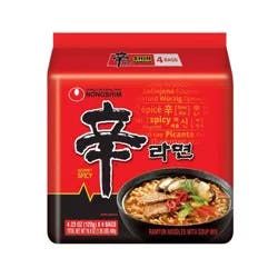 NongShim Spicy Shin Ramyun Soup - 16.9oz/4ct