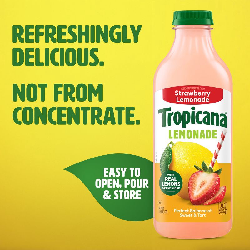 slide 4 of 8, Tropicana Strawberry Lemonade - 46 fl oz, 46 fl oz