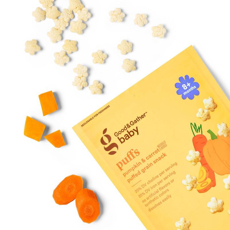 slide 3 of 4, Pumpkin & Carrot Baby Food - 1.48oz - Good & Gather™, 1.48 oz