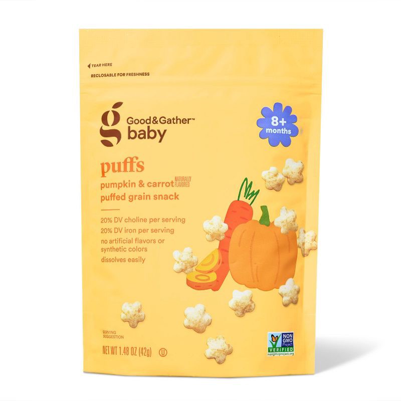 slide 1 of 4, Pumpkin & Carrot Baby Food - 1.48oz - Good & Gather™, 1.48 oz