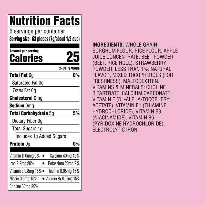 slide 4 of 4, Puffs Beet & Strawberry Baby Snacks - 1.48oz - Good & Gather™, 1.48 oz
