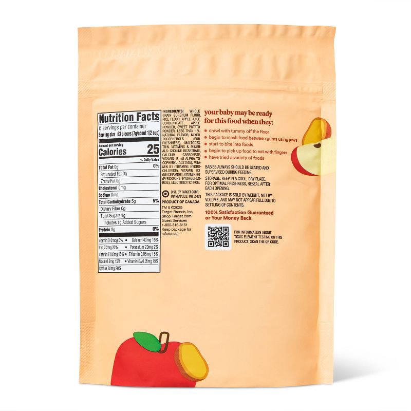slide 2 of 4, Puffs Apple & Sweet Potato Baby Food - 1.48oz - Good & Gather™, 1.48 oz