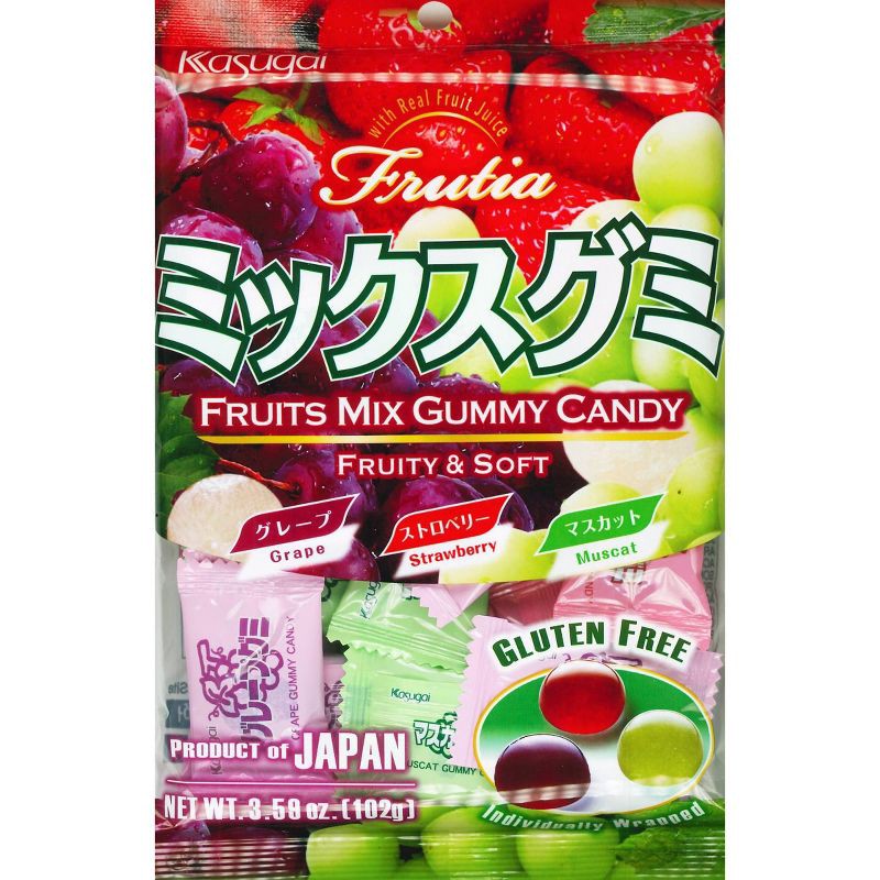 slide 1 of 4, Kasugai Frutia Traditional Mix Gummy Candy - 3.59oz, 3.59 oz