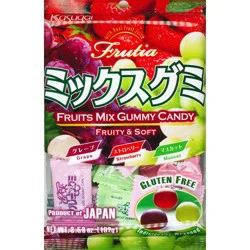 Kasugai Frutia Traditional Mix Gummy Candy - 3.59oz