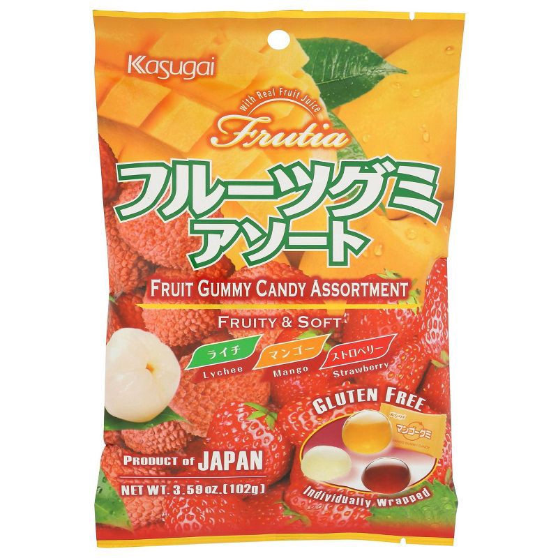 slide 1 of 4, Kasugai Frutia Tropical Mix Gummy Candy - 3.59oz, 3.59 oz