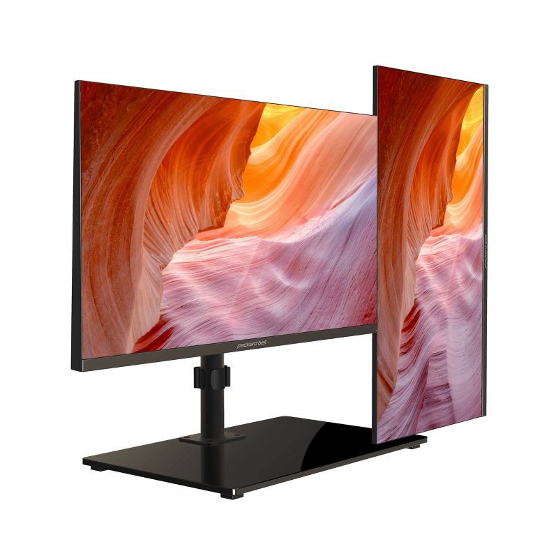 slide 4 of 8, Packard Bell airFrame 43" Dual Monitor Workstation: High-Definition VA Panel, HDMI, 75Hz, 1 ct