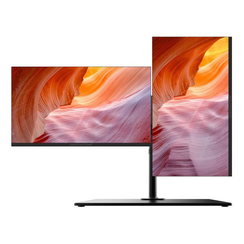 slide 5 of 8, Packard Bell airFrame 43" Dual Monitor Workstation: High-Definition VA Panel, HDMI, 75Hz, 1 ct