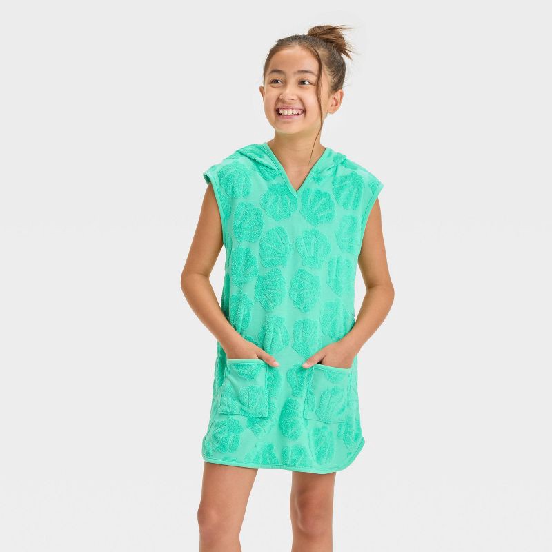 cat and jack green dress Cat & Jack Girls Green Shamrock Dress St. Patricks day 14/16 XLarge 3/4 Sleeve