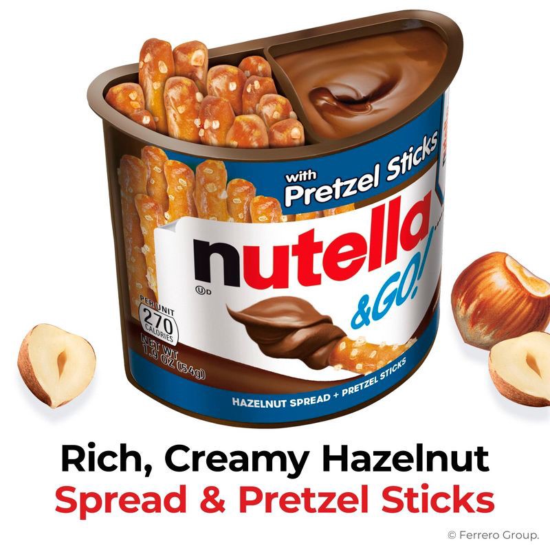 slide 4 of 10, Nutella and Go! Hazelnut Spread with Pretzel Sticks - 19oz/10ct, 10 ct; 19 oz