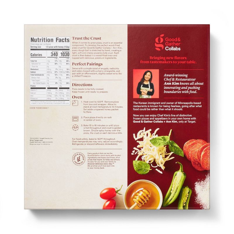 slide 2 of 6, Frozen Wood-Fired Crust Tavern-Style Uncured Pepperoni & Jalapeno Pizza - 15.8oz - Good & Gather™ Collabs | Ann Kim, 15.8 oz