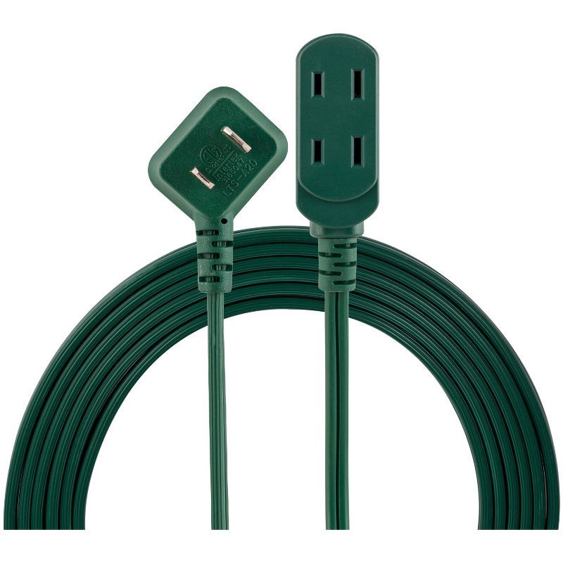 slide 1 of 6, General Electric GE 3-Outlet Polarized Extension Cord 15' Indoor Green, 1 ct