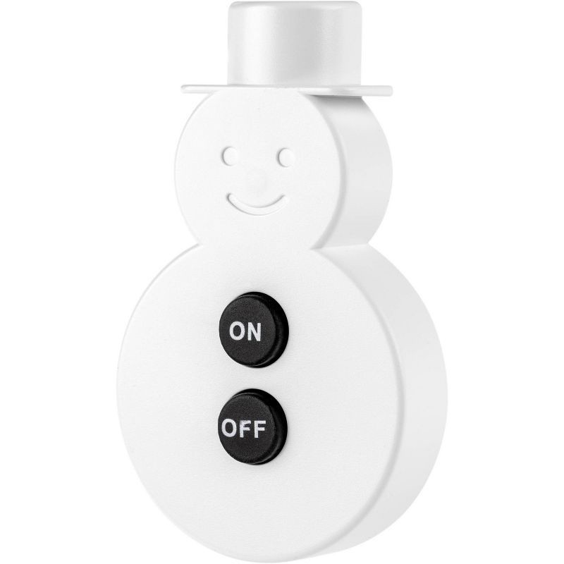 slide 3 of 7, General Electric GE Indoor Lighting Control On/Off Remote Snowman: 1 Year Warranty, PET Material, Remote Control Switch, White, 1 ct