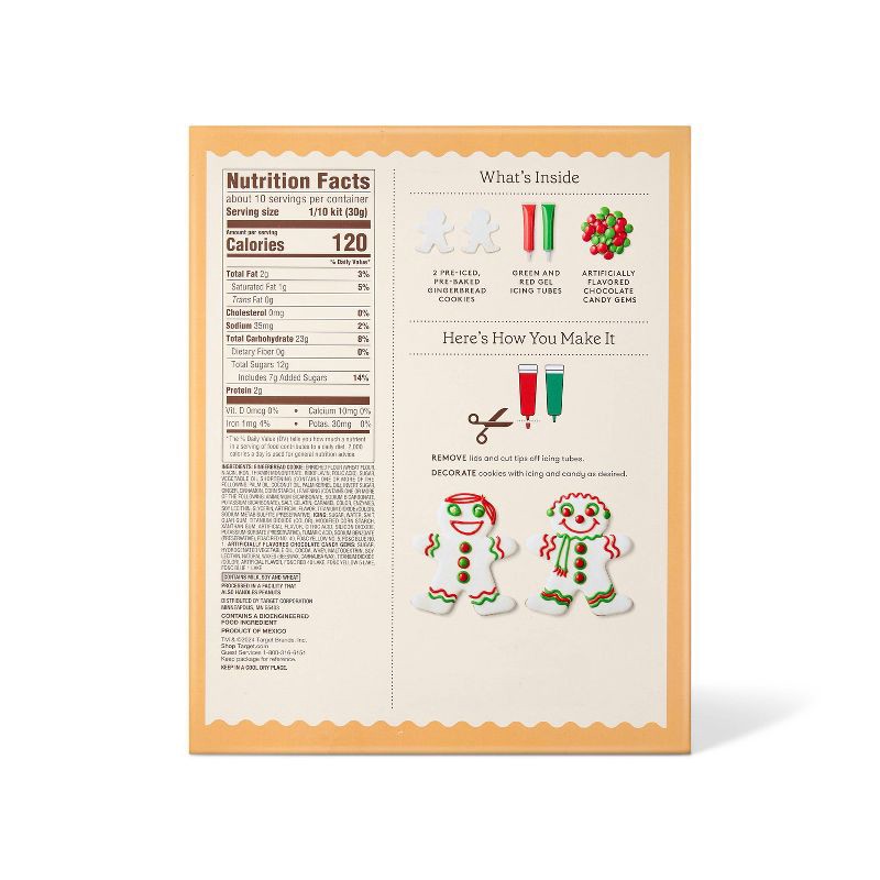 slide 2 of 2, Christmas Iced Gingerbread Buddy Decorating Kit - 10.7oz - Favorite Day™, 10.7 oz