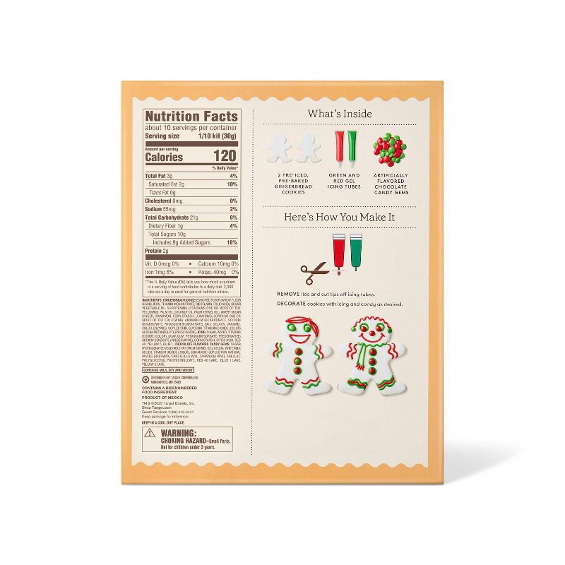 slide 2 of 3, Christmas Iced Gingerbread Buddy Decorating Kit - 10.7oz - Favorite Day™, 10.7 oz