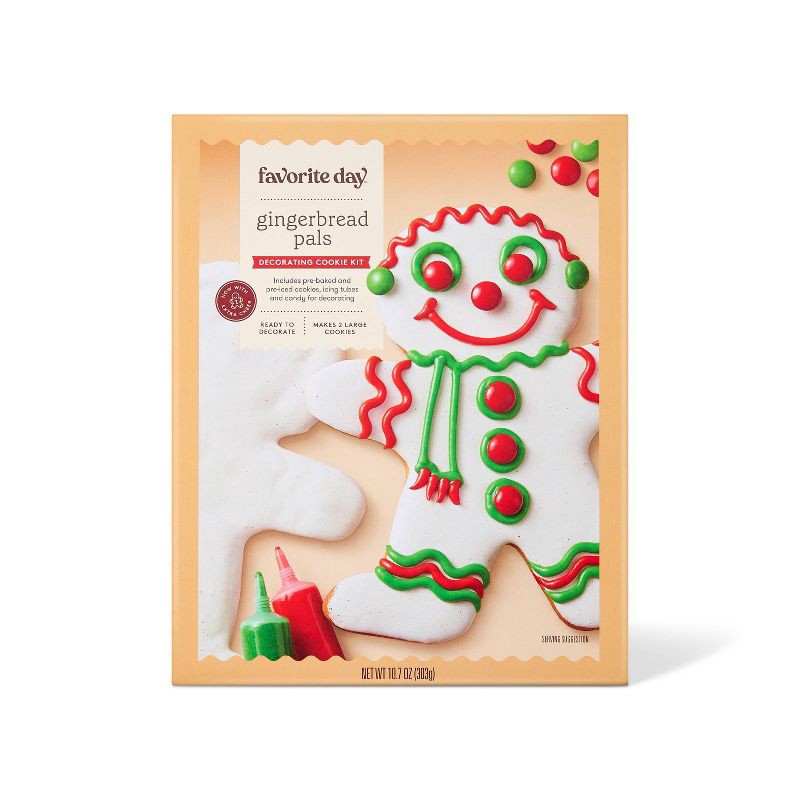 slide 1 of 2, Christmas Iced Gingerbread Buddy Decorating Kit - 10.7oz - Favorite Day™, 10.7 oz