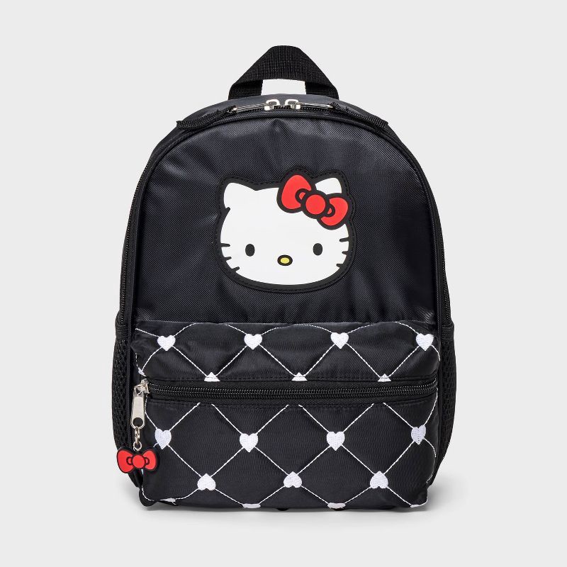 slide 1 of 4, Girls' Hello Kitty 11" Mini Backpack - Black, 1 ct