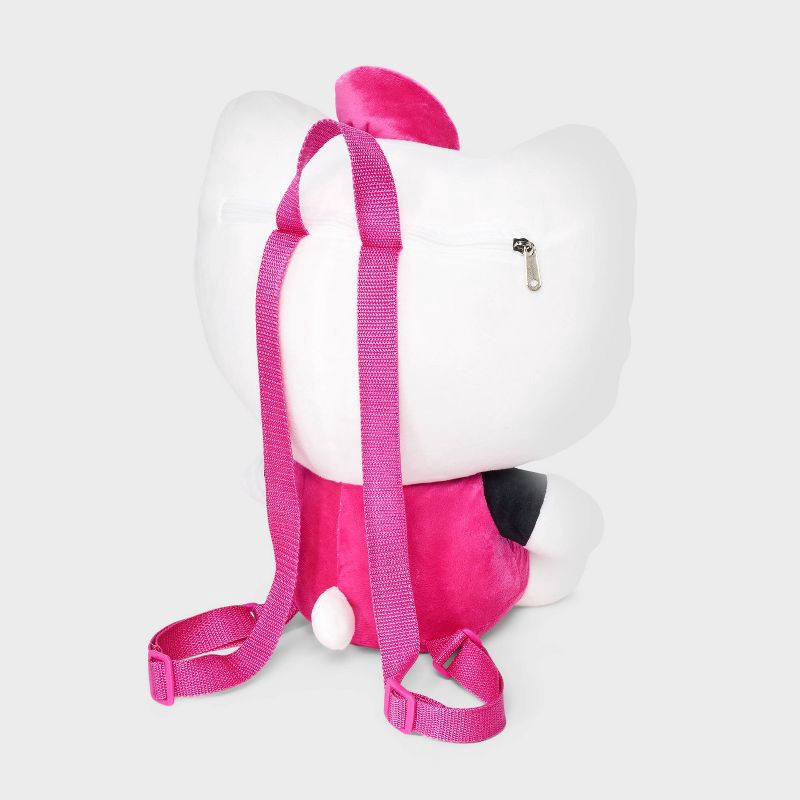 slide 2 of 4, Girls' Hello Kitty 14" Plush Backpack - Pink/White, 1 ct